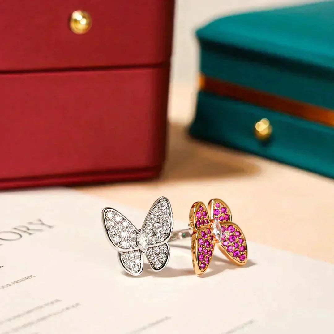 [Topon Jewelry]TWIN BUTTERFLY DIAMOND RING