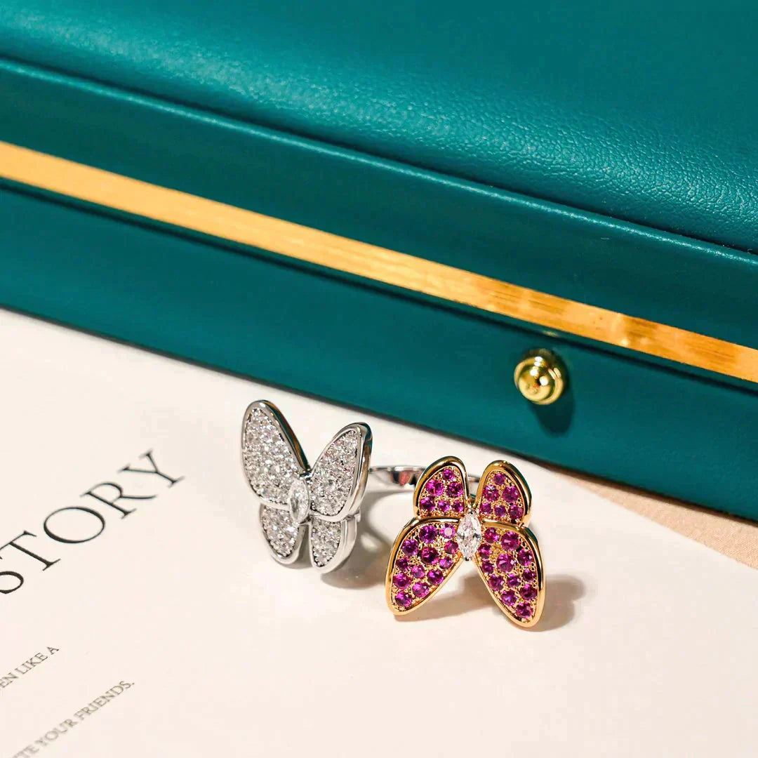 [Topon Jewelry]TWIN BUTTERFLY DIAMOND RING