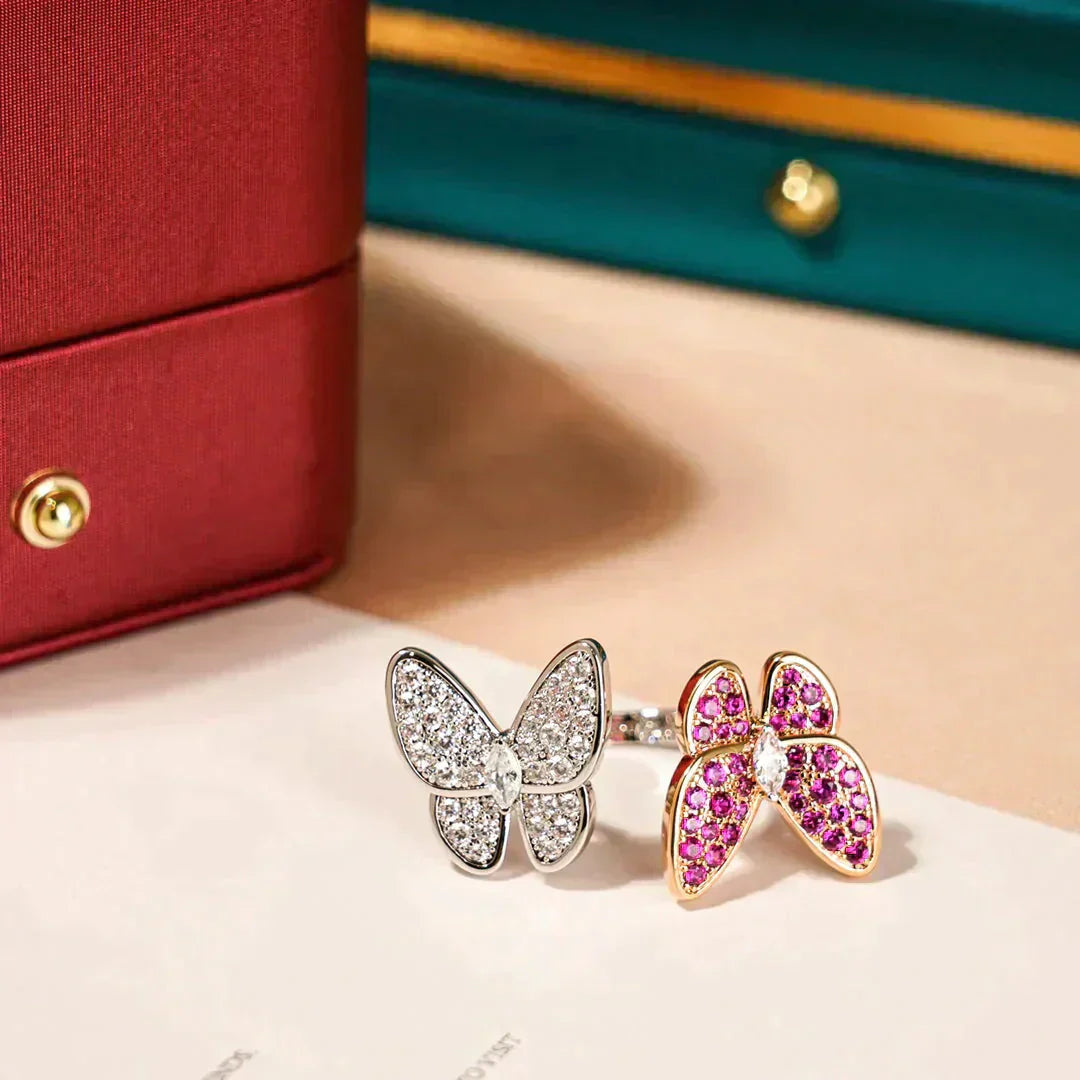 [Topon Jewelry]TWIN BUTTERFLY DIAMOND RING