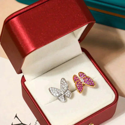 [Topon Jewelry]TWIN BUTTERFLY DIAMOND RING