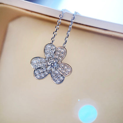 [Topon Jewelry]CLOVER DIAMOND NECKLACE SILVER