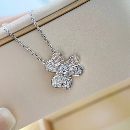 [Topon Jewelry]CLOVER DIAMOND NECKLACE SILVER