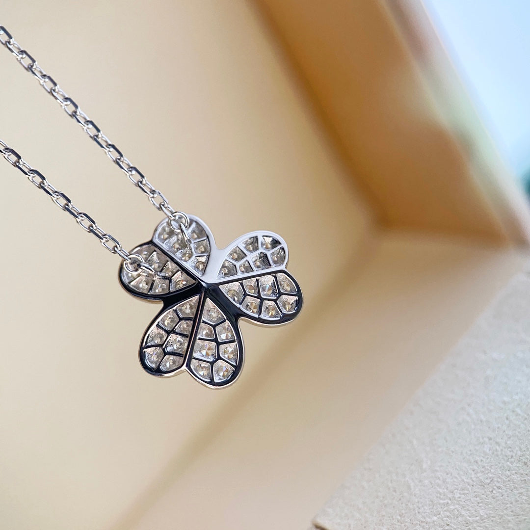 [Topon Jewelry]CLOVER DIAMOND NECKLACE SILVER