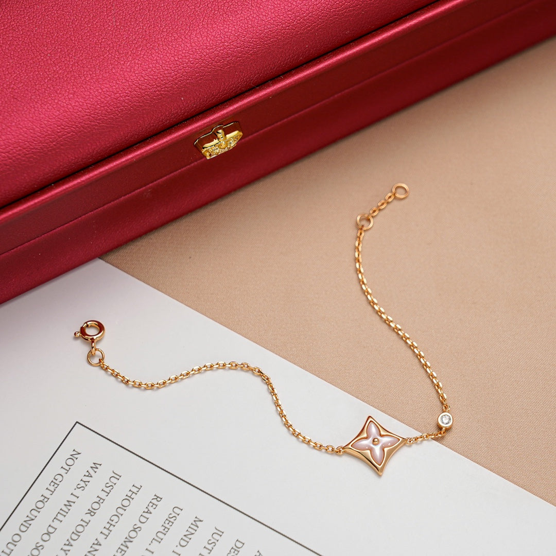 [Topon Jewelry]STAR 1 DIAMOND PINK GOLD BRACELET