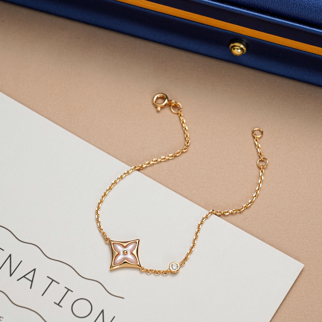 [Topon Jewelry]STAR 1 DIAMOND PINK GOLD BRACELET