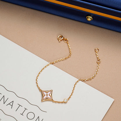 [Topon Jewelry]STAR 1 DIAMOND PINK GOLD BRACELET