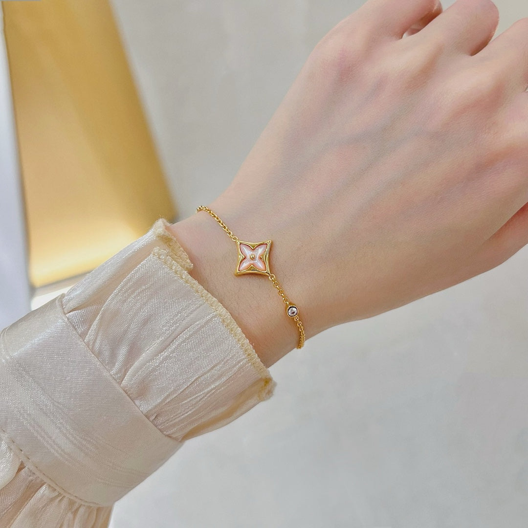 [Topon Jewelry]STAR 1 DIAMOND PINK GOLD BRACELET