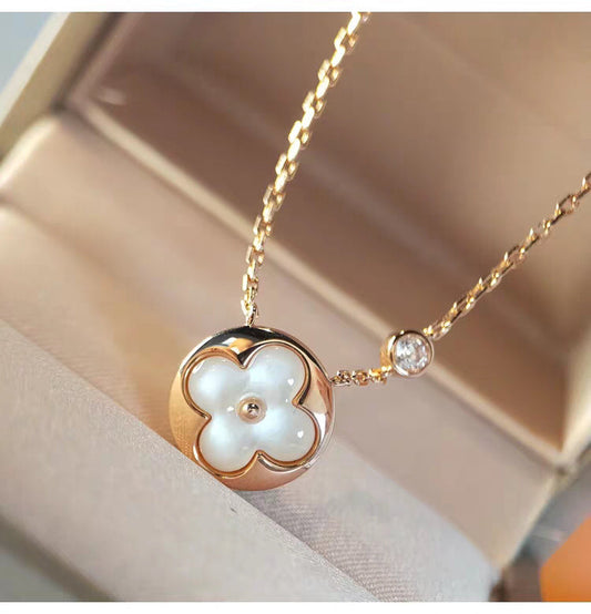 [Topon Jewelry]SUN MOP GOLD 1 DIAMOND NECKLACE