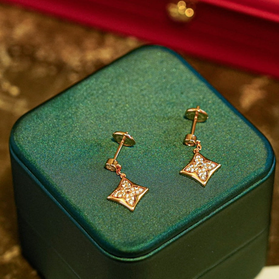 [Topon]STAR DIAMONDS EARRINGS GOLD