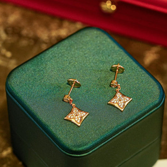 [Topon]STAR DIAMONDS EARRINGS GOLD