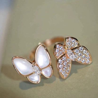 [Topon Jewelry]TWIN BUTTERFLY DIAMOND MOP RING