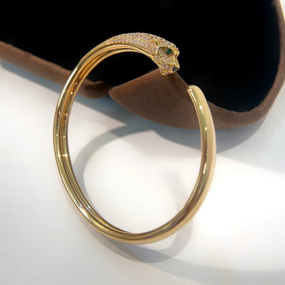 [Topon]PANTHERE GOLD DIAMOND OPEN BRACELET