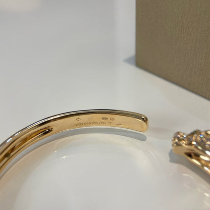 [Topon Jewelry]PANTHERE GOLD DIAMOND OPEN BRACELET