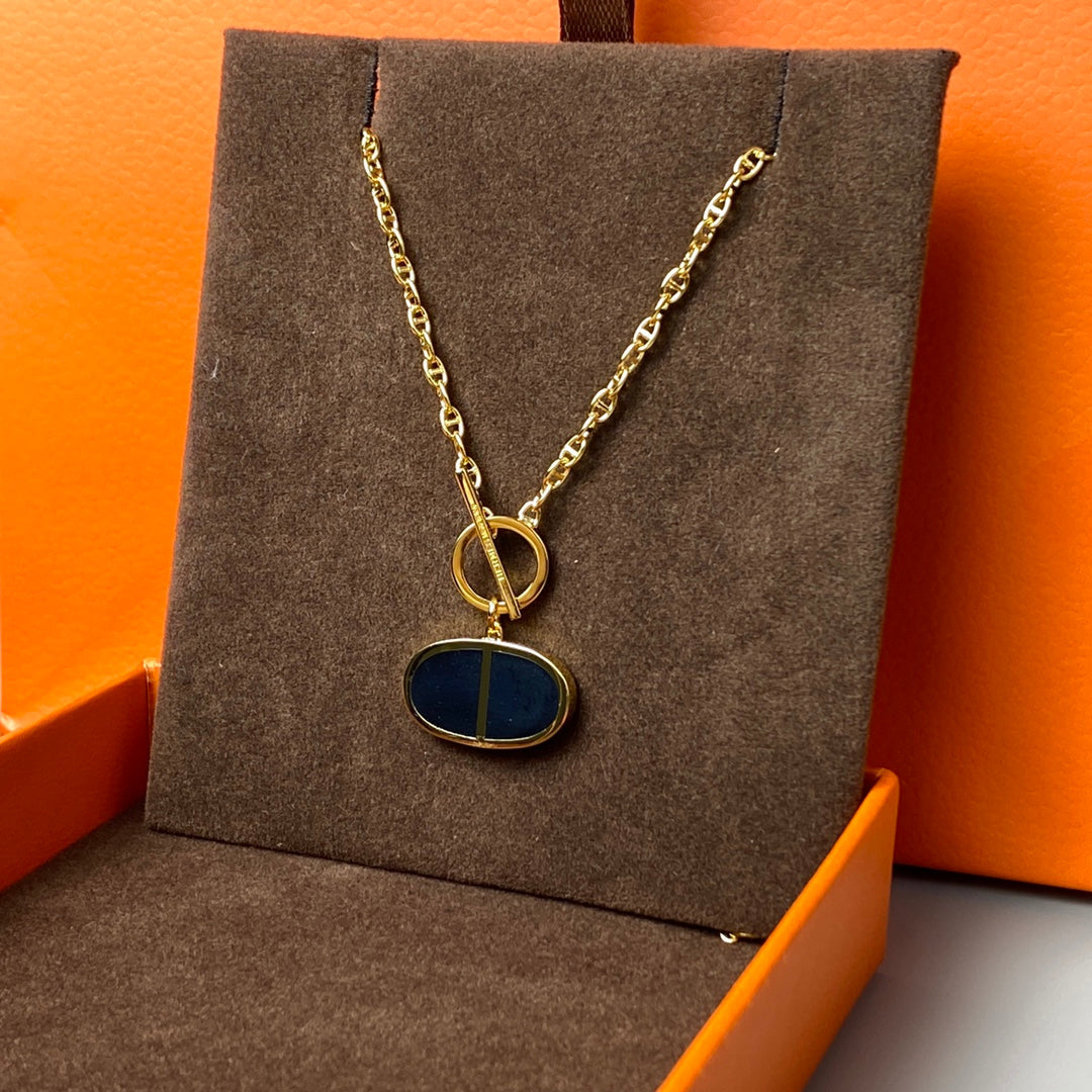 [Topon Jewelry]CHAINE VERSO BLACK CERAMIC NECKLACE