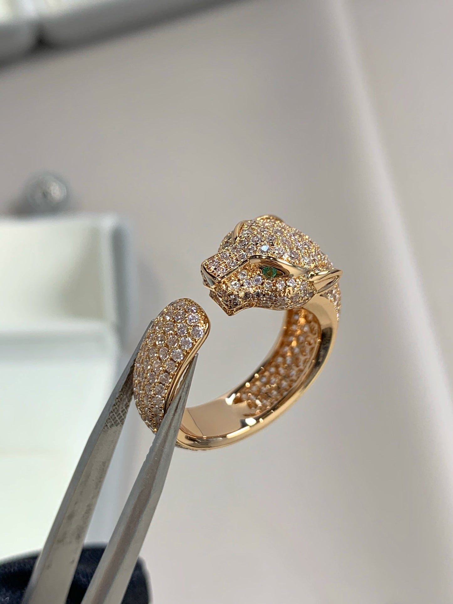 [Topon Jewelry]PANTHERE PINK GOLD DIAMOND RING