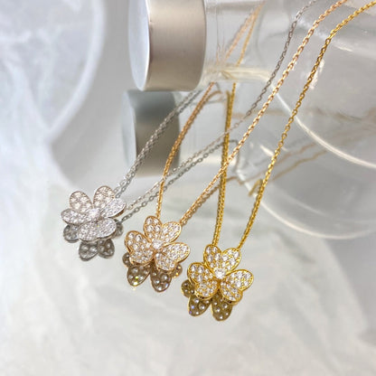 [Topon Jewelry]FLOWER DIAMOND NECKLACE