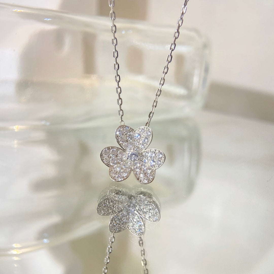 [Topon Jewelry]FLOWER DIAMOND NECKLACE