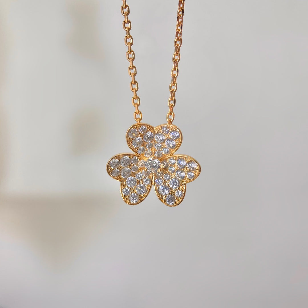 [Topon Jewelry]FLOWER DIAMOND NECKLACE