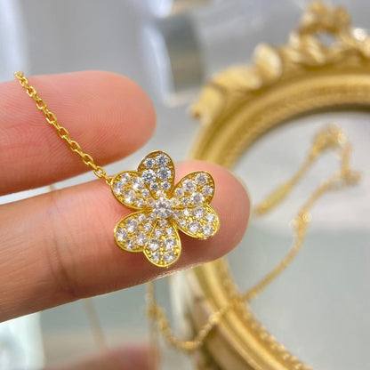 [Topon Jewelry]FLOWER DIAMOND NECKLACE