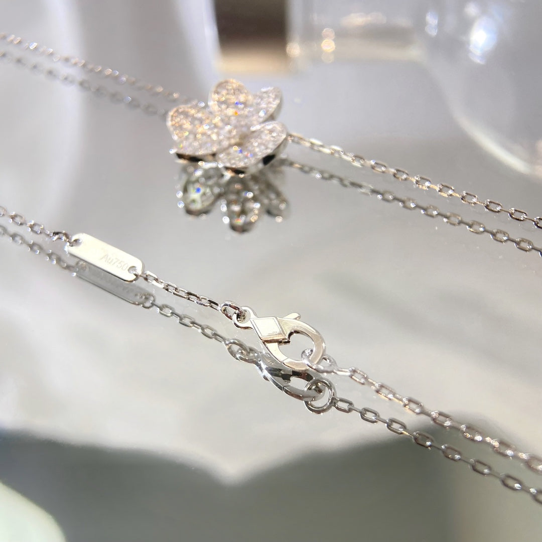 [Topon Jewelry]FLOWER DIAMOND NECKLACE