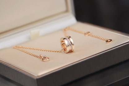 [Topon Jewelry]ZERO 1 PINK GOLD DIAMOND NECKLACE