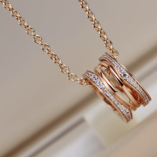 [Topon Jewelry]ZERO 1 PINK GOLD NECKLACE