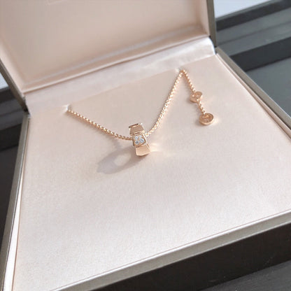 [Topon Jewelry]SERPENTI PEDANT DIAMOND PINK GOLD NECKLACE