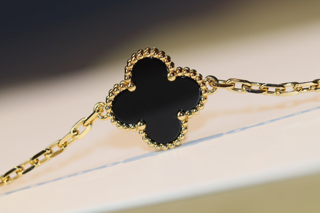 [Topon Jewelry]CLOVER 20 MOTIFS ONYX ROSE GOLD