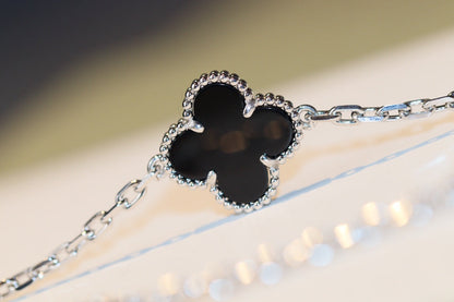 [Topon Jewelry]CLOVER 20 MOTIFS ONYX DIAMOND SILVER