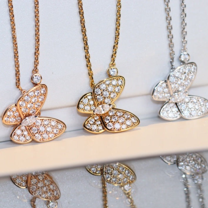 [Topon Jewelry]BUTTERFLY DIAMOND NECKLACE