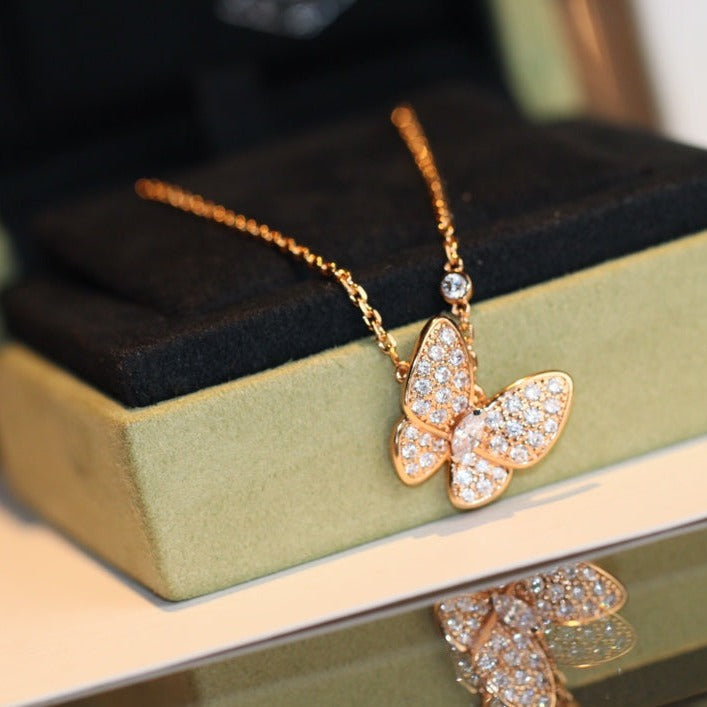 [Topon Jewelry]BUTTERFLY DIAMOND NECKLACE