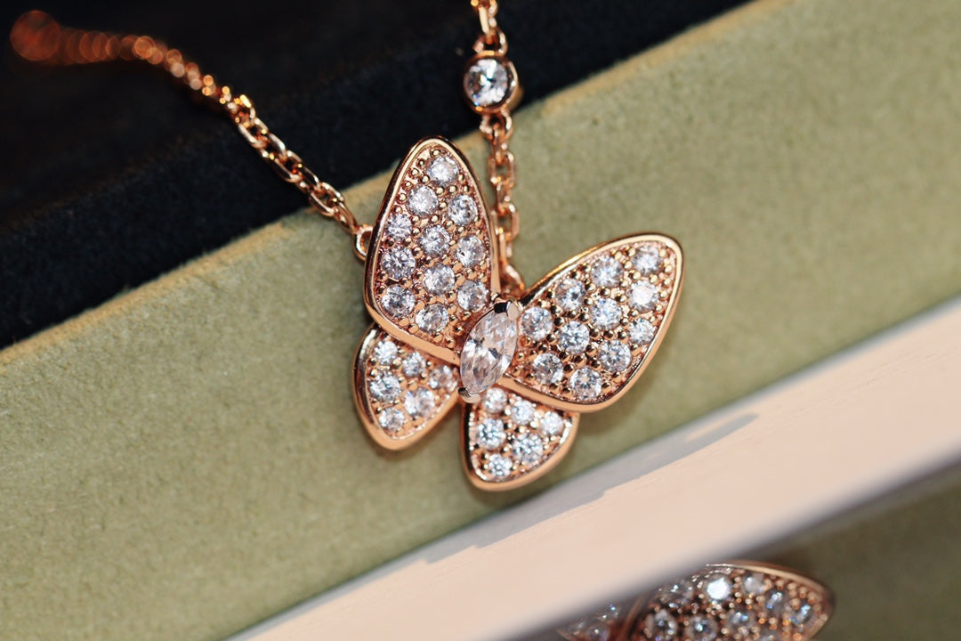 [Topon Jewelry]BUTTERFLY DIAMOND NECKLACE