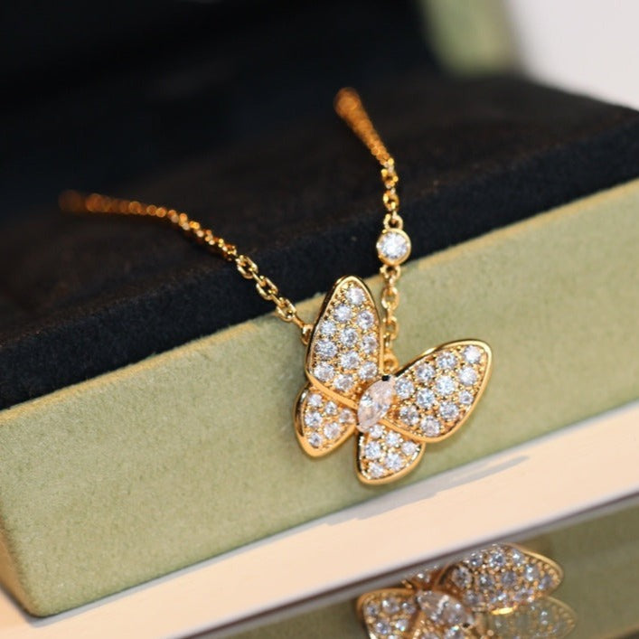 [Topon Jewelry]BUTTERFLY DIAMOND NECKLACE