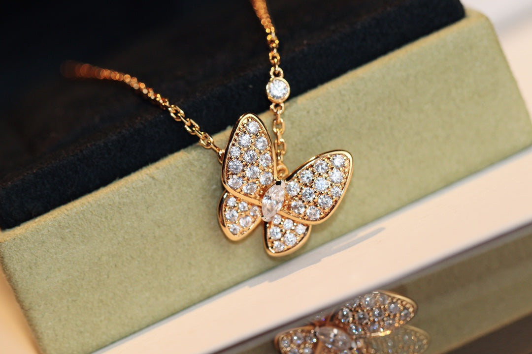 [Topon Jewelry]BUTTERFLY DIAMOND NECKLACE