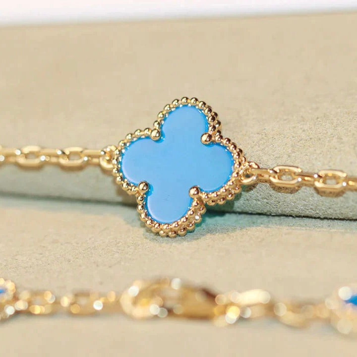 [Topon Jewelry]CLOVER 20 MOTIFS TURQUOISE GOLD