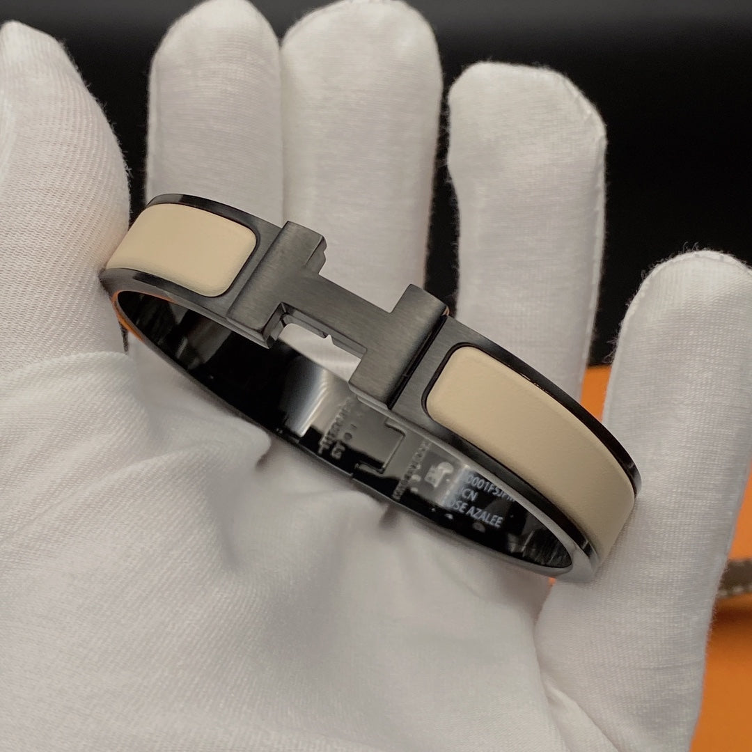 [Topon]H BRACELET 12MM BLACK BEIGE CERAMIC