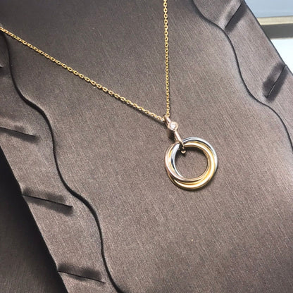 [Topon Jewelry]TRINITY SILVER GOLD PINK GOLD NECKLACE