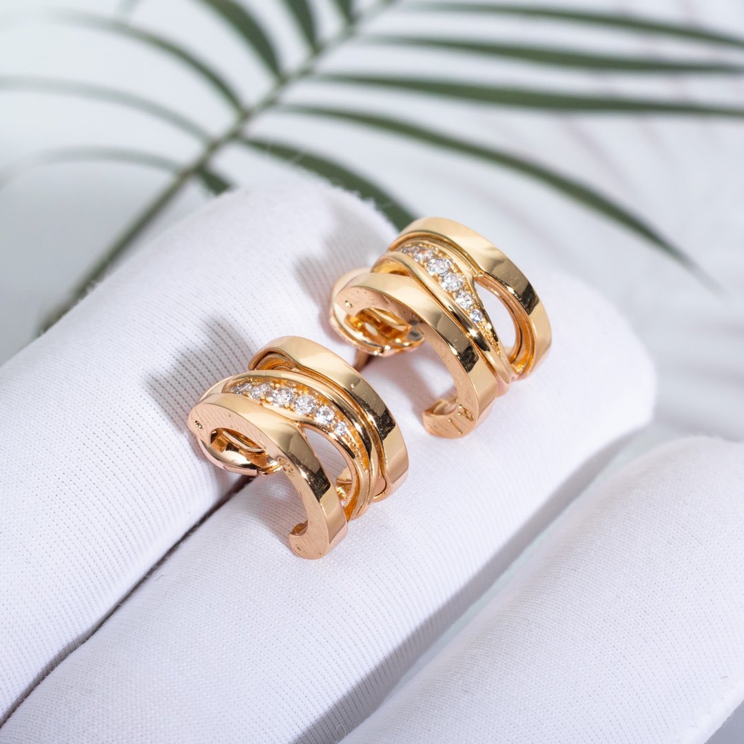 [Topon Jewelry]ZERO 1 PINK GOLD DIAMONDS EARRINGS