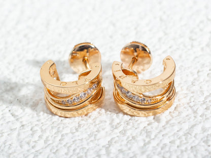 [Topon Jewelry]ZERO 1 PINK GOLD DIAMONDS EARRINGS