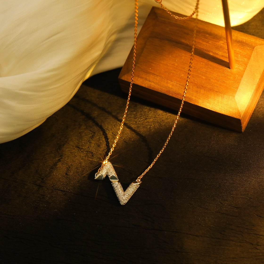 [Topon Jewelry]VOLT SILVER DIAMOND PEDANT NECKLACE