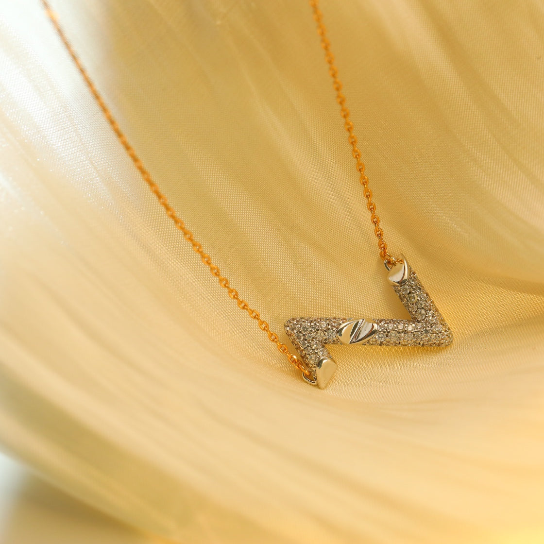 [Topon Jewelry]VOLT SILVER DIAMOND PEDANT NECKLACE