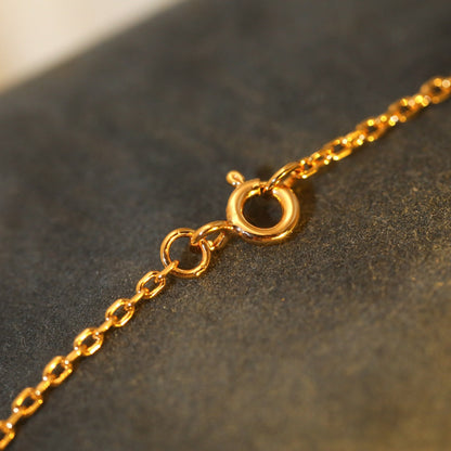 [Topon Jewelry]SUN PEDANT PINK GOLD 1 DIAMOND NECKLACE