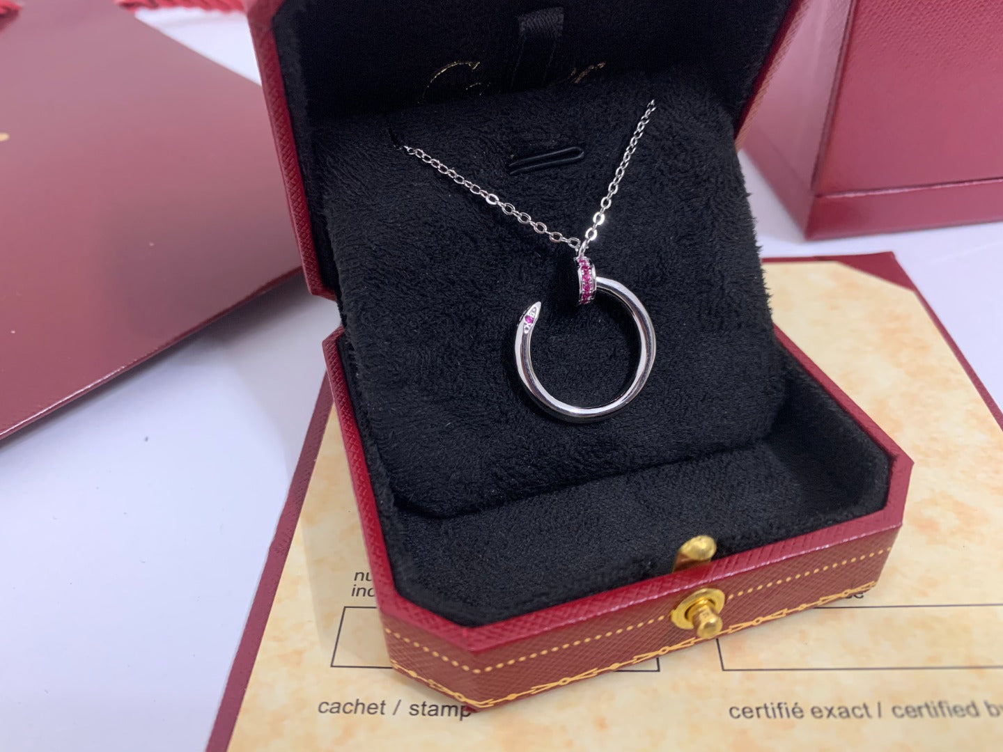 [Topon Jewelry]JUSTE PINK DIAMOND NECKLACE