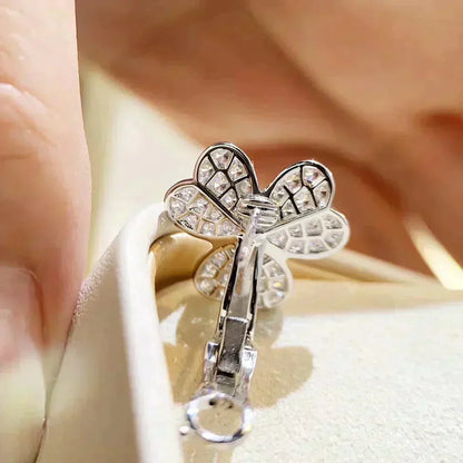 [Topon Jewelry]CLOVER COMOS DIAMOND EARRINGS SILVER