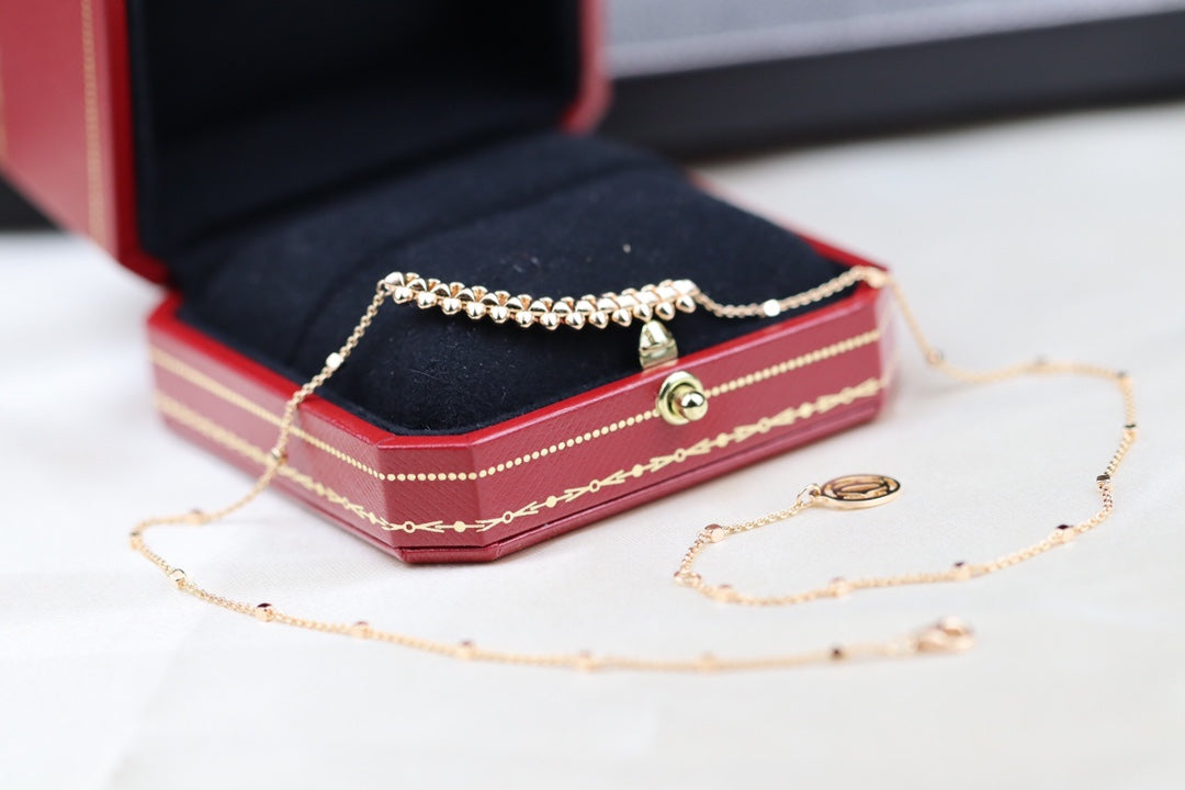 [Topon Jewelry]CLASH PINK GOLD NECKLACE