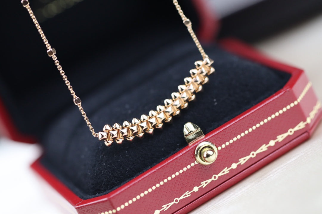 [Topon Jewelry]CLASH PINK GOLD NECKLACE