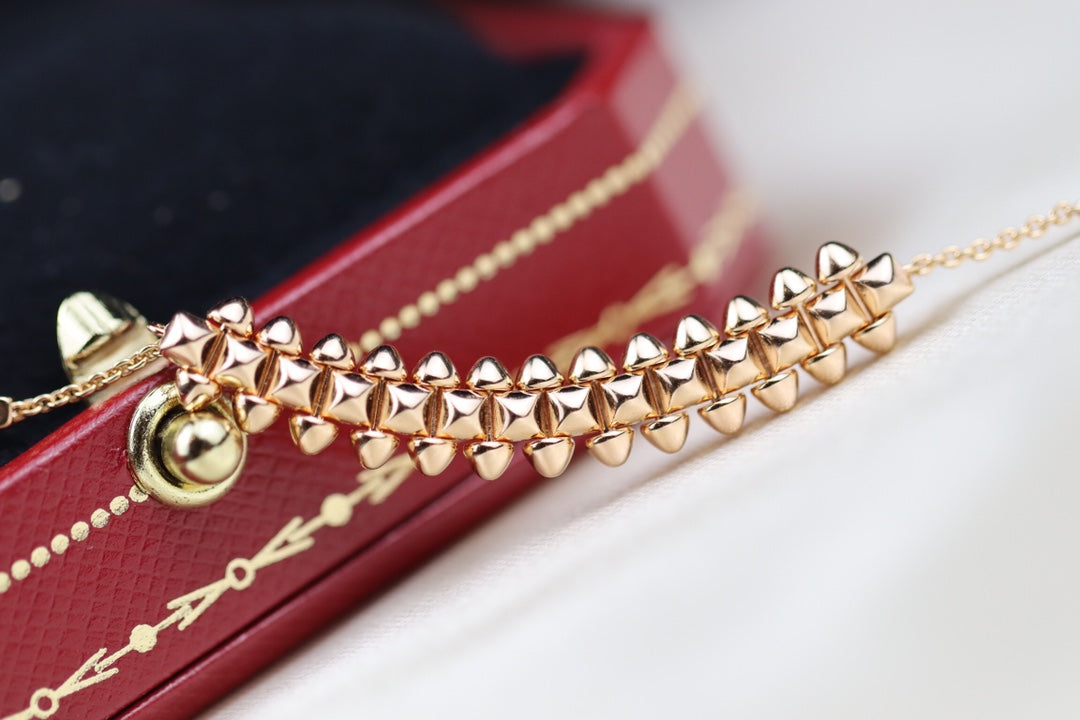 [Topon Jewelry]CLASH PINK GOLD NECKLACE