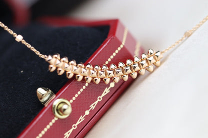 [Topon Jewelry]CLASH PINK GOLD NECKLACE