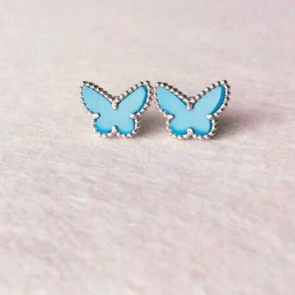 [Topon]BUTTERFLY TURQUOISE EARRINGS SILVER