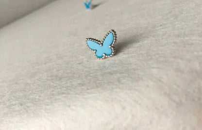 [Topon Jewelry]BUTTERFLY TURQUOISE EARRINGS SILVER